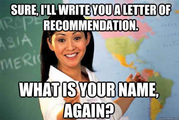Writing a letter of recommendation waiver forever